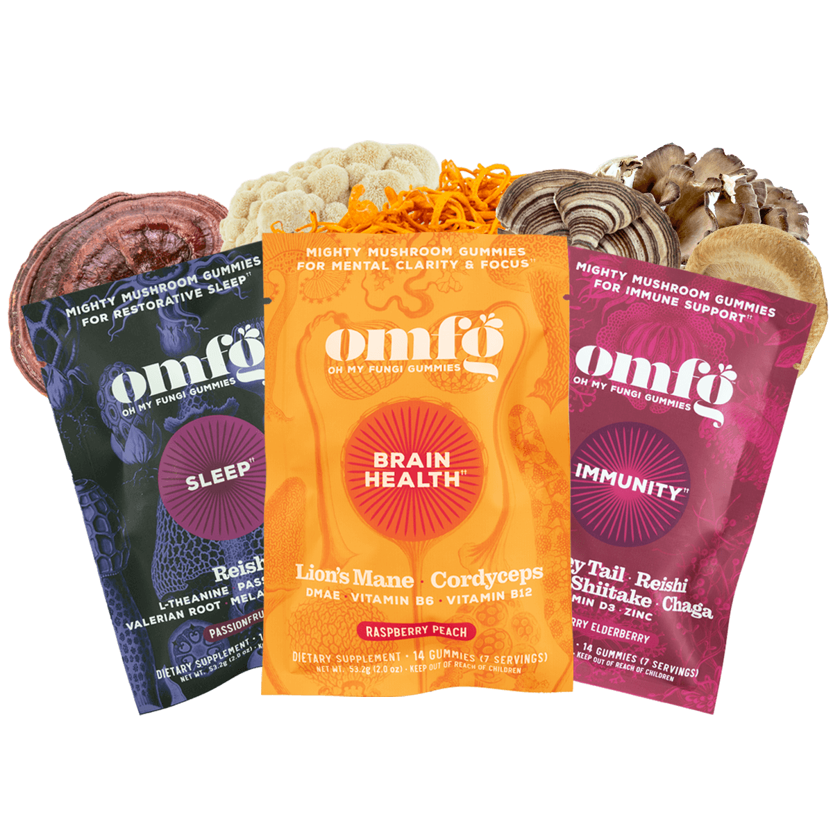 OMFG Gummies Mushroom Gummies Brain Health Sleep Immunity